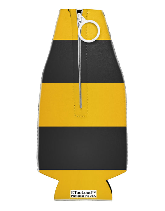 Bee Stripe Costume Collapsible Neoprene Bottle Insulator All Over Print-Bottle Insulator-TooLoud-White-Davson Sales