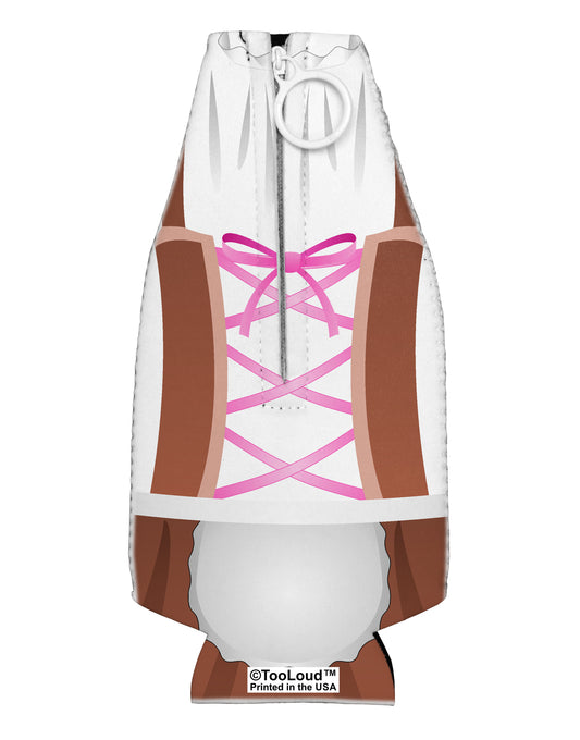 Dirndl Costume Brown Collapsible Neoprene Bottle Insulator All Over Print by TooLoud-TooLoud-White-Davson Sales
