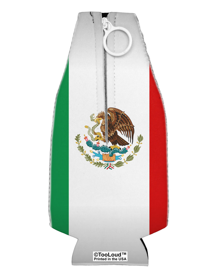 Mexico Flag AOP Collapsible Neoprene Bottle Insulator All Over Print-Bottle Insulator-TooLoud-White-Davson Sales