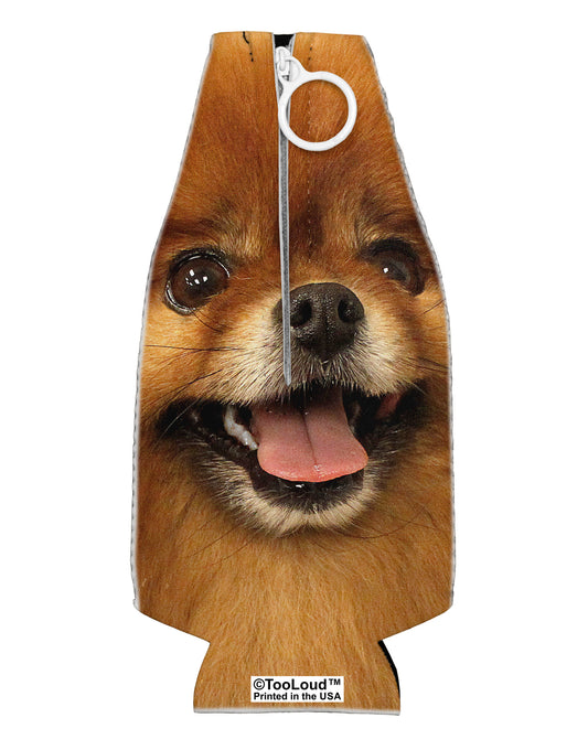 Adorable Red Pomeranian Collapsible Neoprene Bottle Insulator All Over Print-Bottle Insulator-TooLoud-White-Davson Sales