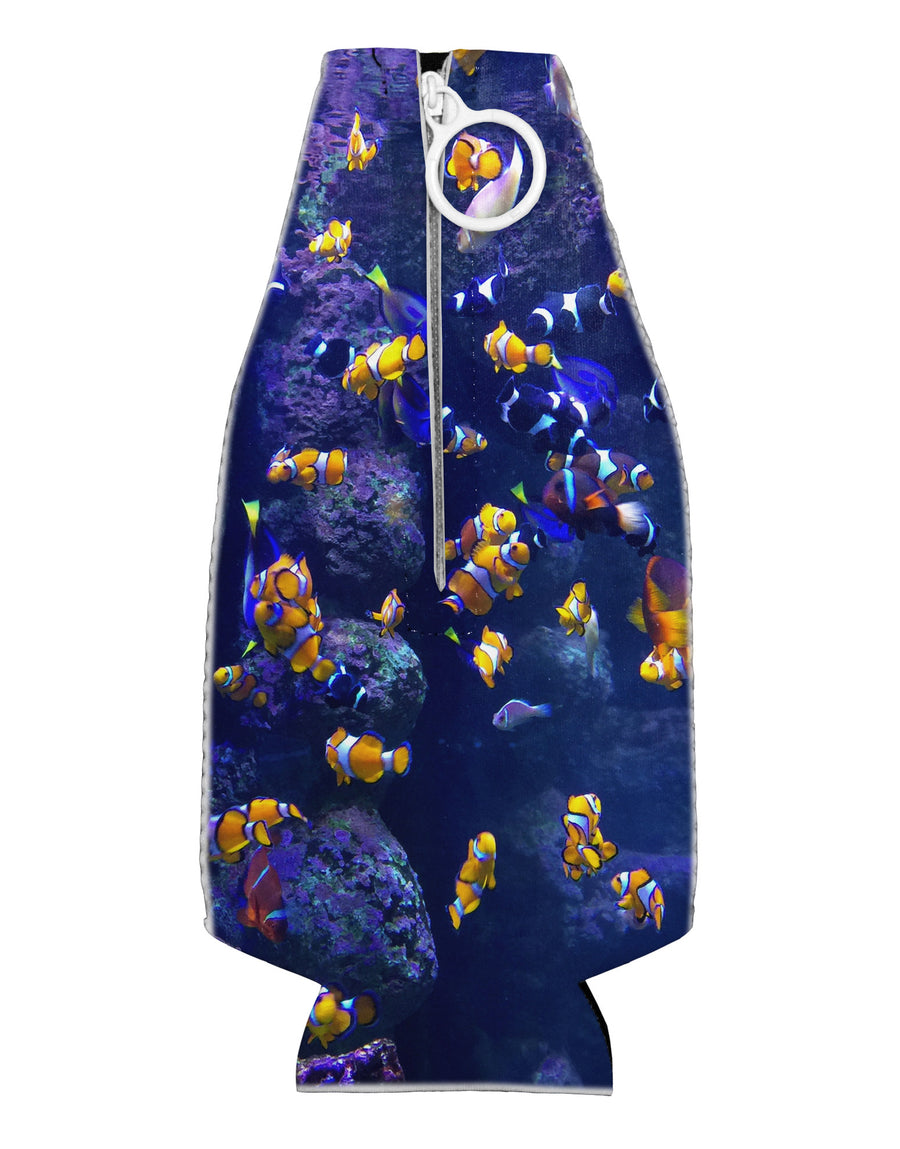 Underwater Ocean View Clownfish Collapsible Neoprene Bottle Insulator All Over Print-Bottle Insulator-TooLoud-White-Davson Sales