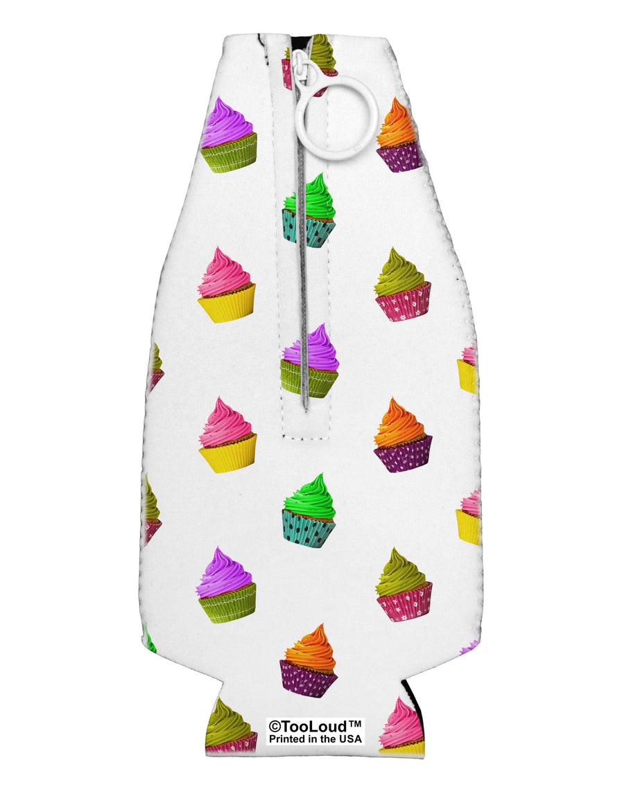 Real Cupcakes AOP Collapsible Neoprene Bottle Insulator All Over Print-Bottle Insulator-TooLoud-White-Davson Sales