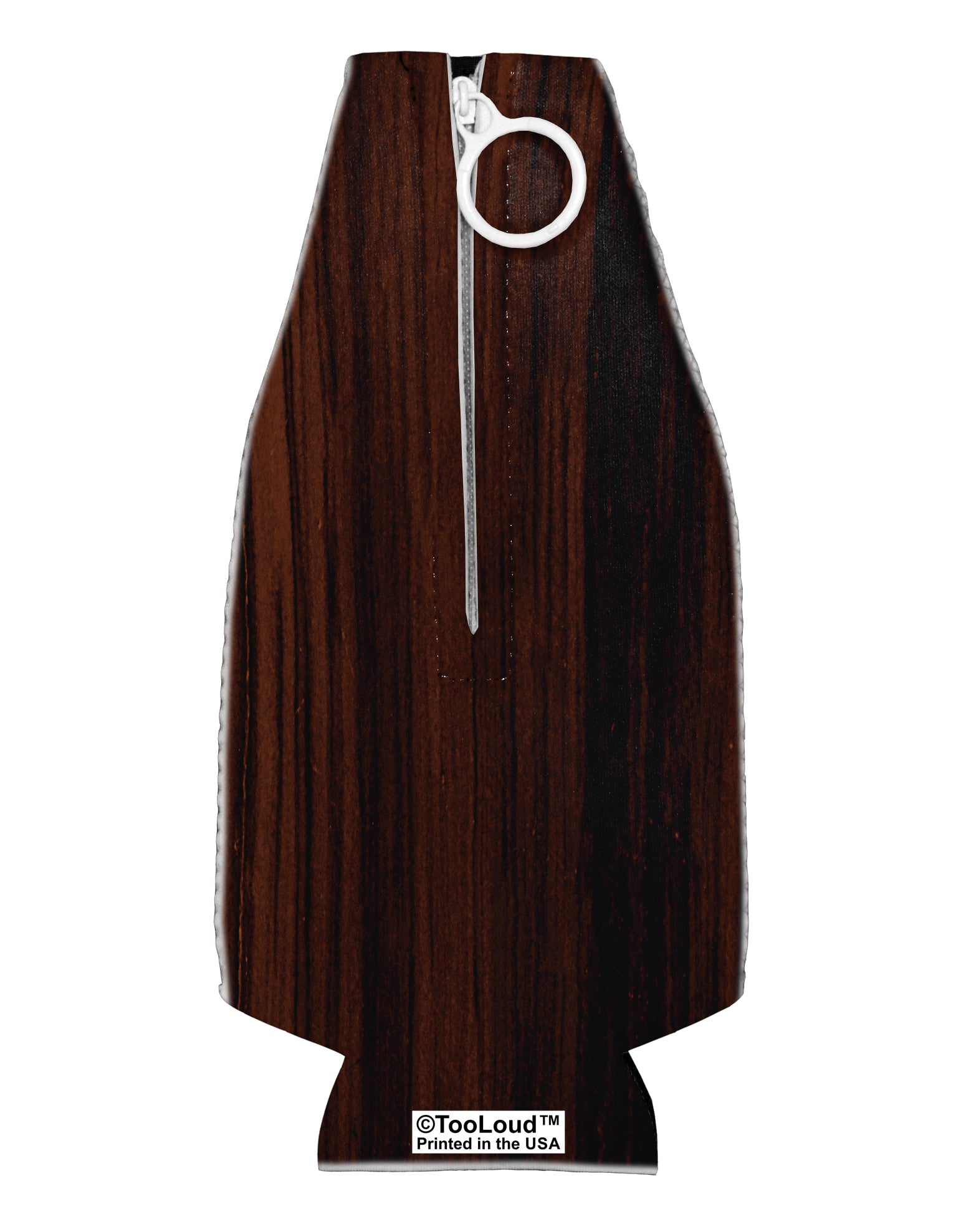 Dark Wood Look Collapsible Neoprene Bottle Insulator All Over Print by TooLoud-Bottle Insulator-TooLoud-White-Davson Sales