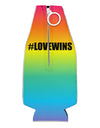 Rainbow Print - Hashtag Love Wins Collapsible Neoprene Bottle Insulator All Over Print-Bottle Insulator-TooLoud-White-Davson Sales