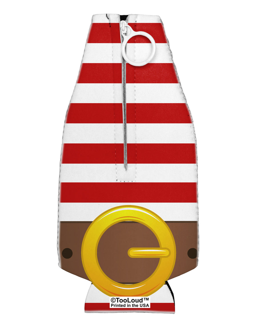 Pirate Crew Costume - Red Collapsible Neoprene Bottle Insulator All Over Print-Bottle Insulator-TooLoud-White-Davson Sales