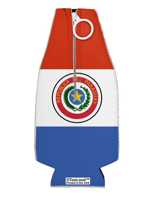 Paraguay Flag AOP Collapsible Neoprene Bottle Insulator All Over Print-Bottle Insulator-TooLoud-White-Davson Sales
