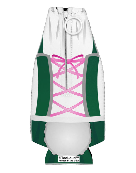 Dirndl Costume Green Collapsible Neoprene Bottle Insulator All Over Print by TooLoud-TooLoud-White-Davson Sales