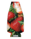 Strawberries All Over Collapsible Neoprene Bottle Insulator All Over Print-Bottle Insulator-TooLoud-White-Davson Sales