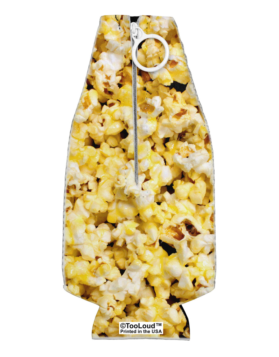 Popcorn All Over Collapsible Neoprene Bottle Insulator All Over Print-Bottle Insulator-TooLoud-White-Davson Sales