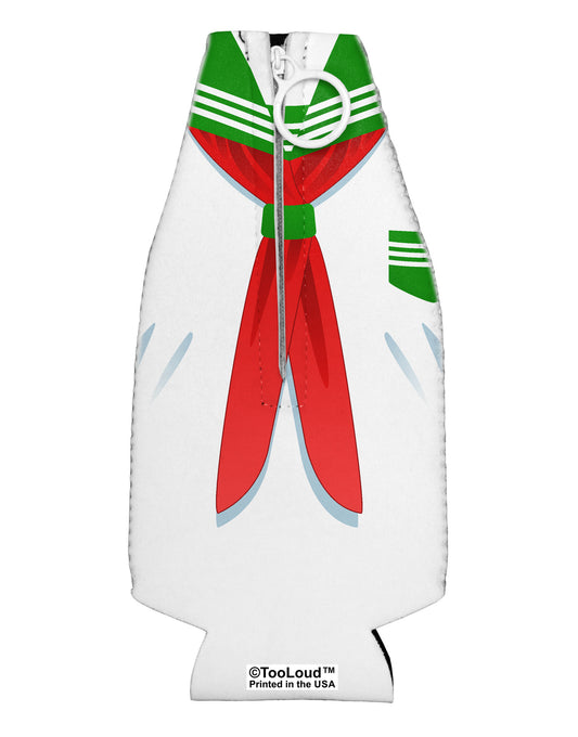 School Uniform Costume - Green Collapsible Neoprene Bottle Insulator All Over Print-Bottle Insulator-TooLoud-White-Davson Sales