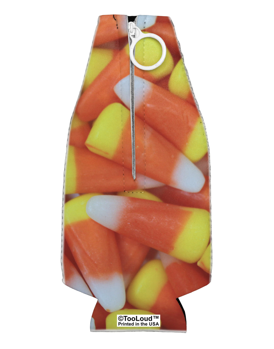 Candy Corn Collapsible Neoprene Bottle Insulator All Over Print by TooLoud