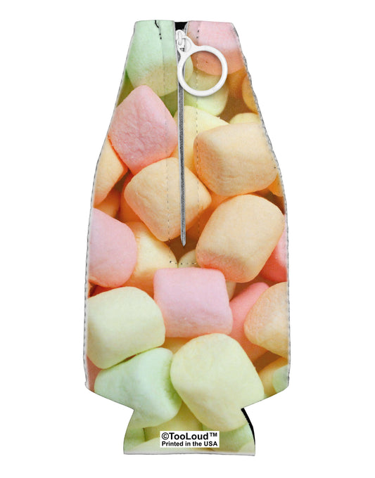 Marshmallows All Over Collapsible Neoprene Bottle Insulator All Over Print-Bottle Insulator-TooLoud-White-Davson Sales