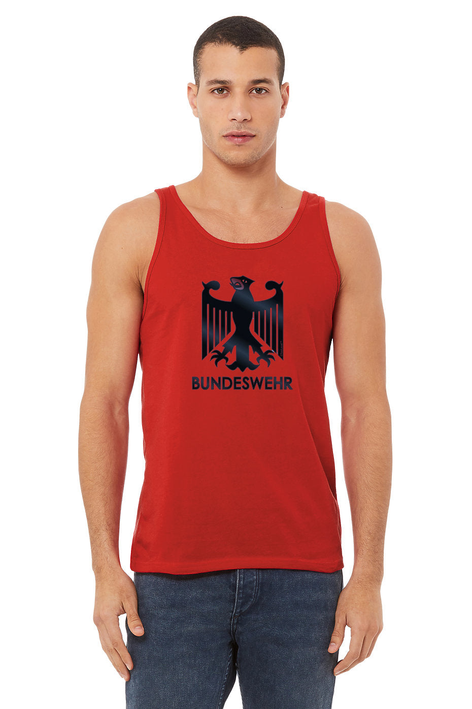 Bundeswehr Logo with Text Loose Tank Top-Loose Tank Top-TooLoud-Red-Small-Davson Sales