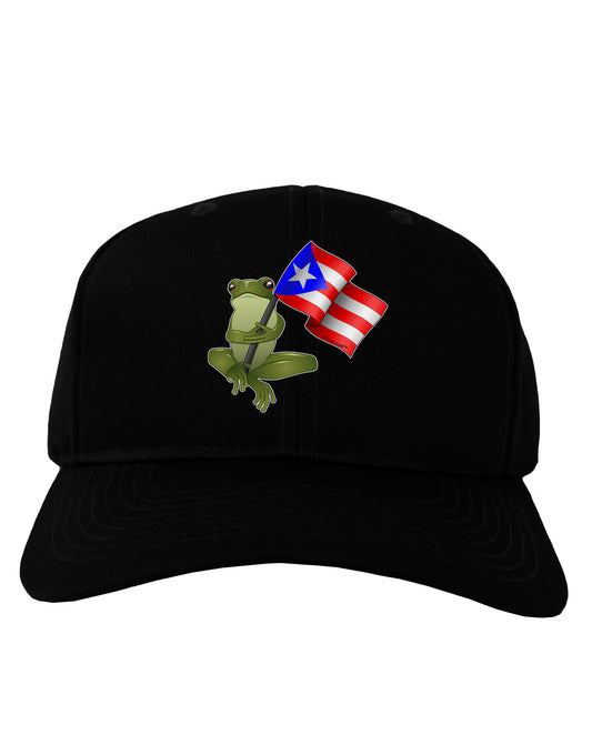 Coqui Holding Flag Adult Dark Baseball Cap Hat-Baseball Cap-TooLoud-Black-One Size-Davson Sales