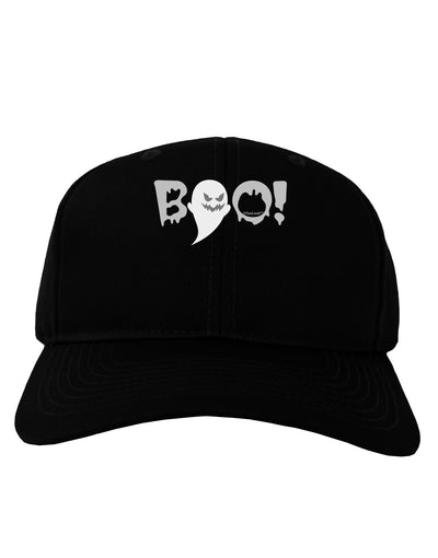 Scary Boo Text Adult Dark Baseball Cap Hat-Baseball Cap-TooLoud-Black-One Size-Davson Sales