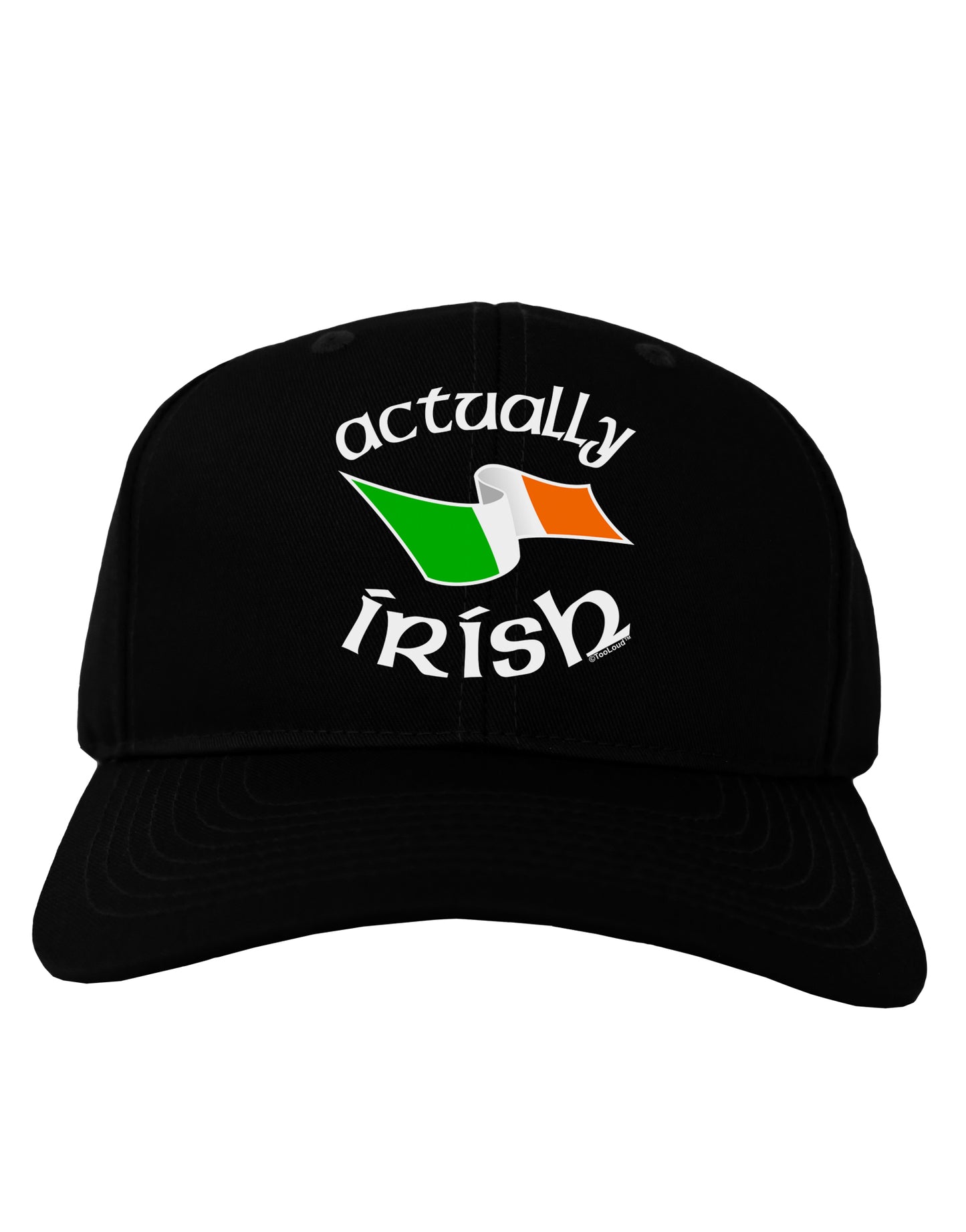 Actually Irish Adult Dark Baseball Cap Hat-Baseball Cap-TooLoud-Black-One Size-Davson Sales