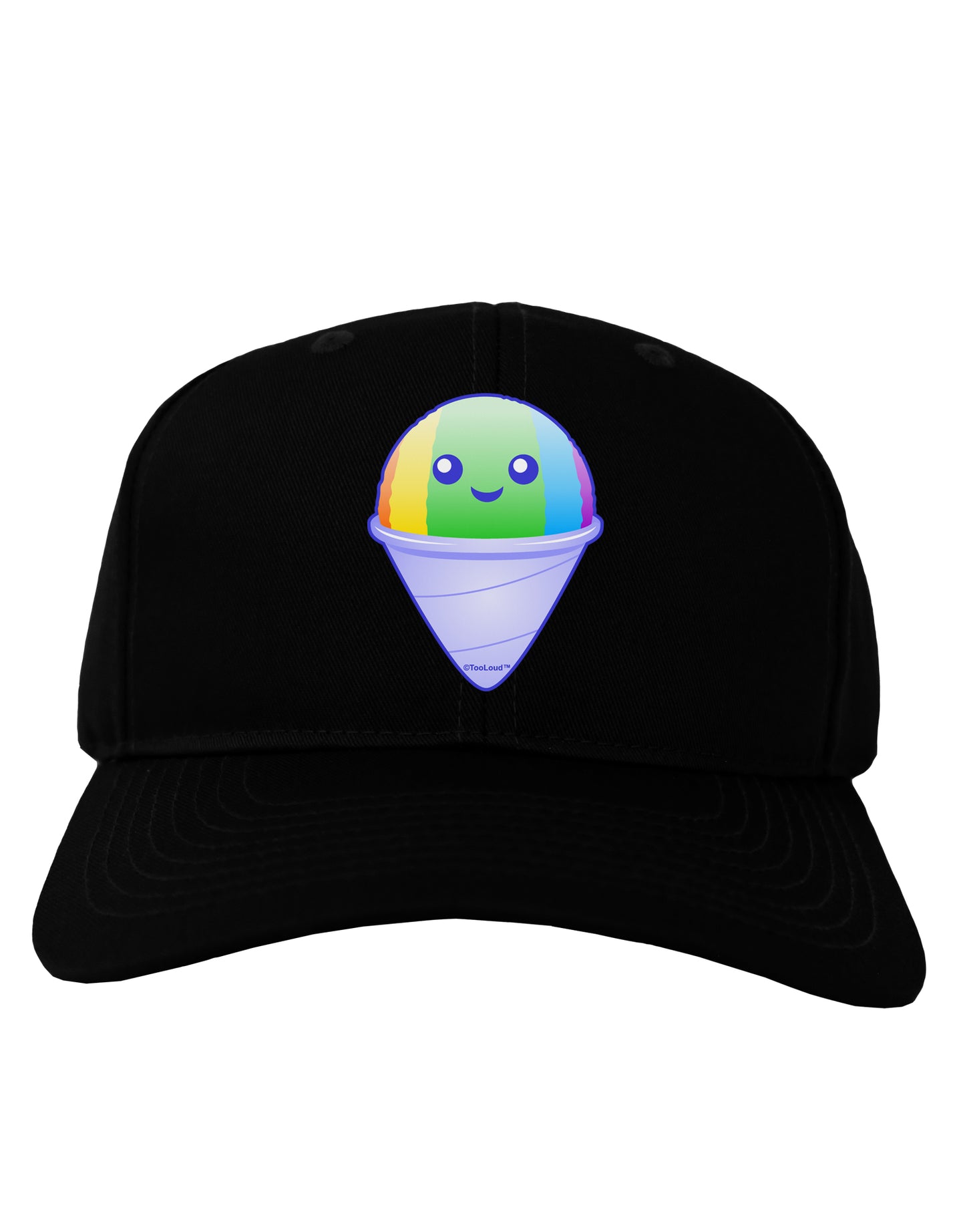 Cute Shaved Ice Adult Dark Baseball Cap Hat by TooLoud-Baseball Cap-TooLoud-Black-One Size-Davson Sales