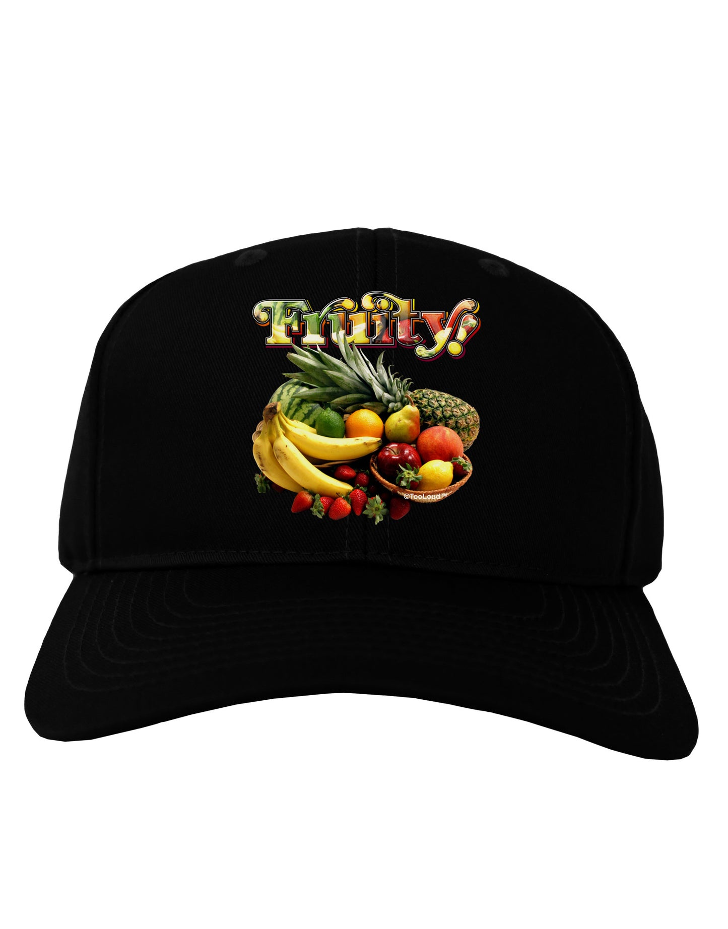 Fruity Fruit Basket 2 Adult Dark Baseball Cap Hat-Baseball Cap-TooLoud-Black-One Size-Davson Sales