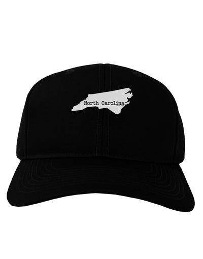 North Carolina - United States Shape Adult Dark Baseball Cap Hat by TooLoud-Baseball Cap-TooLoud-Black-One Size-Davson Sales