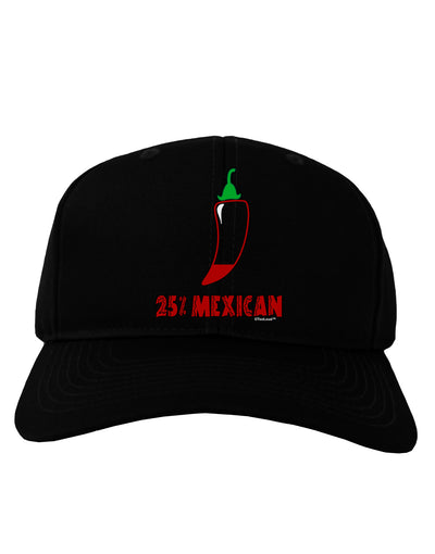 TooLoud Twenty-Five Percent Mexican Adult Dark Baseball Cap Hat-Baseball Cap-TooLoud-Black-One Size-Davson Sales