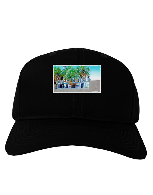 Palm Springs Watercolor Adult Dark Baseball Cap Hat-Baseball Cap-TooLoud-Black-One Size-Davson Sales