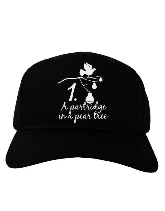 Partridge In A Pear Tree Text Adult Dark Baseball Cap Hat-Baseball Cap-TooLoud-Black-One Size-Davson Sales