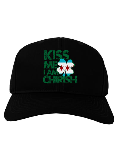 Kiss Me I'm Chirish Adult Dark Baseball Cap Hat by TooLoud-Baseball Cap-TooLoud-Black-One Size-Davson Sales