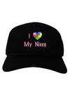 I Heart My Niece - Autism Awareness Adult Dark Baseball Cap Hat by TooLoud-Baseball Cap-TooLoud-Black-One Size-Davson Sales