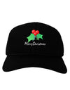 Holly Merry Christmas Text Adult Dark Baseball Cap Hat