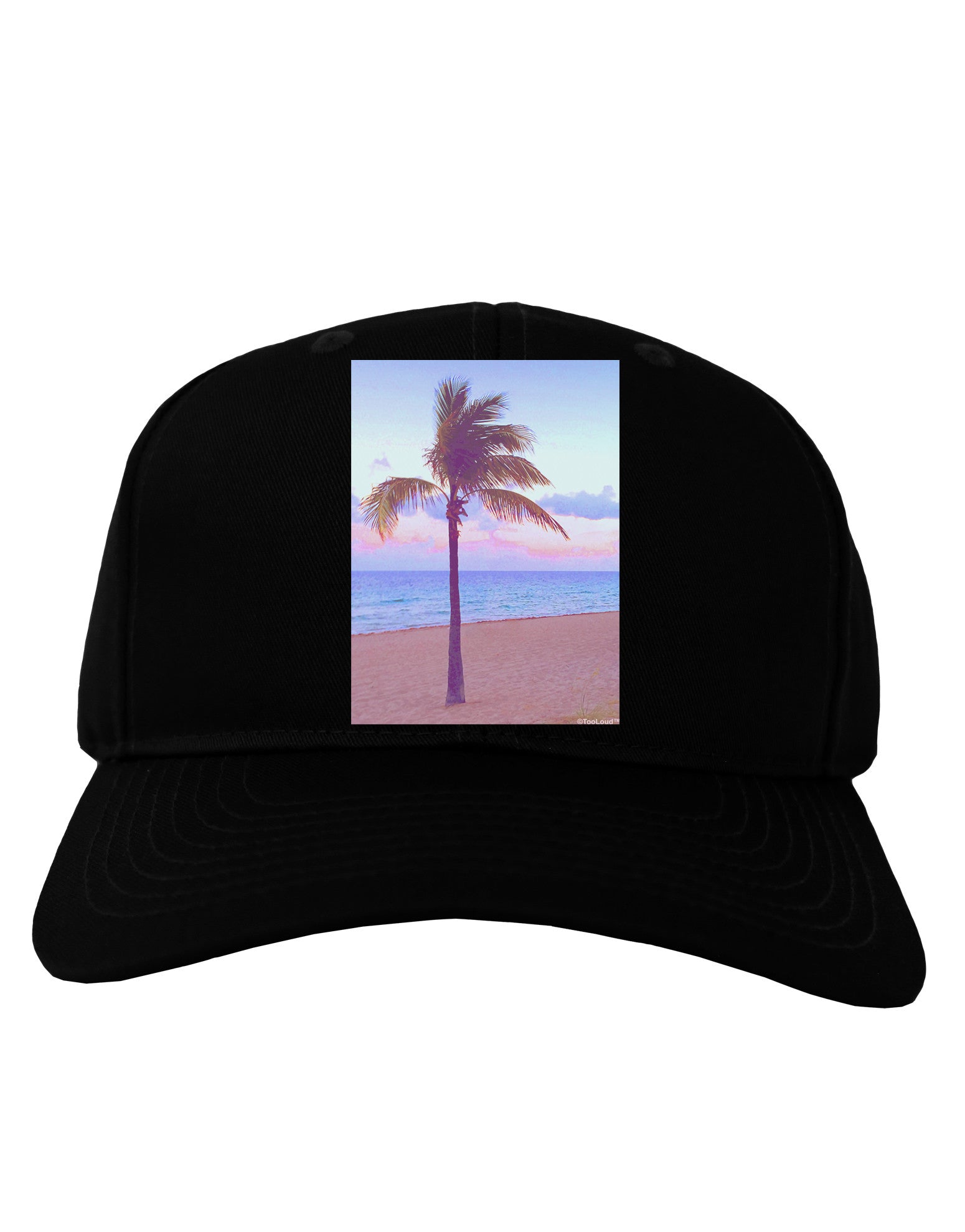 Palm Tree Beach Filter Adult Dark Baseball Cap Hat-Baseball Cap-TooLoud-Black-One Size-Davson Sales