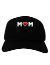 Mom Pixel Heart Adult Dark Baseball Cap Hat-Baseball Cap-TooLoud-Black-One Size-Davson Sales