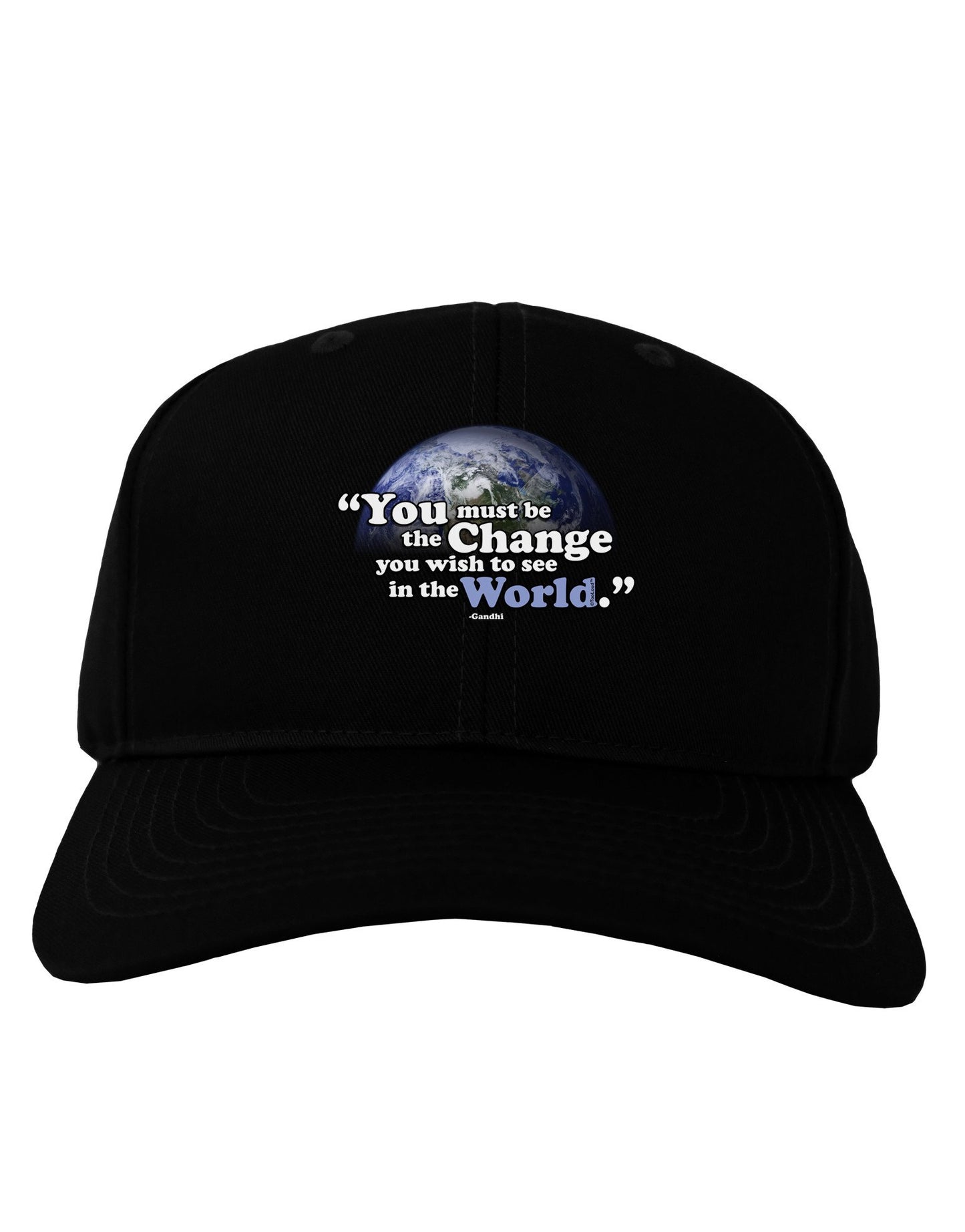 Change In The World Gandhi Adult Dark Baseball Cap Hat-Baseball Cap-TooLoud-Black-One Size-Davson Sales