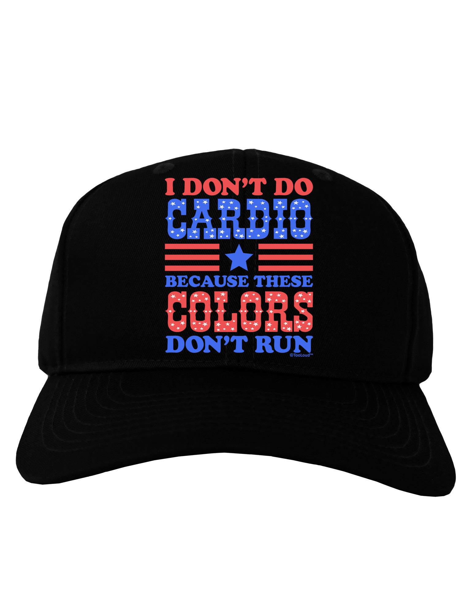 I Don't Do Cardio Because These Colors Don't Run Adult Dark Baseball Cap Hat-Baseball Cap-TooLoud-Black-One Size-Davson Sales