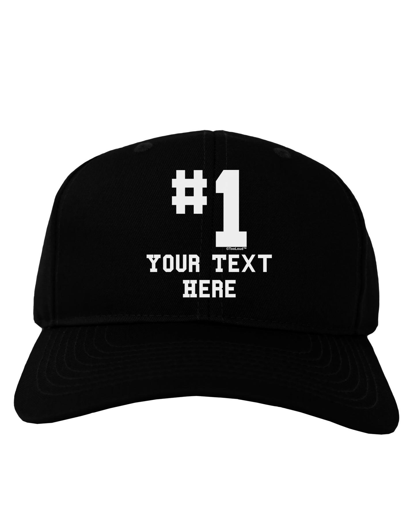 Personalized Number 1 Adult Dark Baseball Cap Hat by TooLoud-Baseball Cap-TooLoud-Black-One Size-Davson Sales