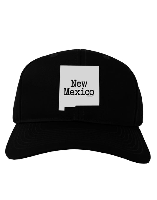 New Mexico - United States Shape Adult Dark Baseball Cap Hat by TooLoud-Baseball Cap-TooLoud-Black-One Size-Davson Sales