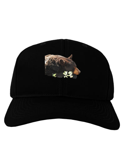 Laying Black Bear Cutout Adult Dark Baseball Cap Hat