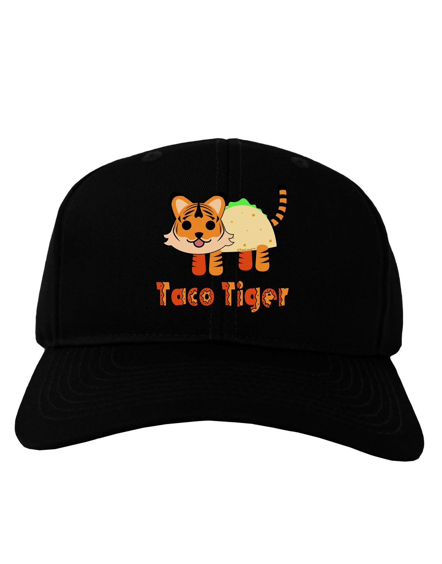 Cute Taco Tiger Text Adult Dark Baseball Cap Hat-Baseball Cap-TooLoud-Black-One Size-Davson Sales