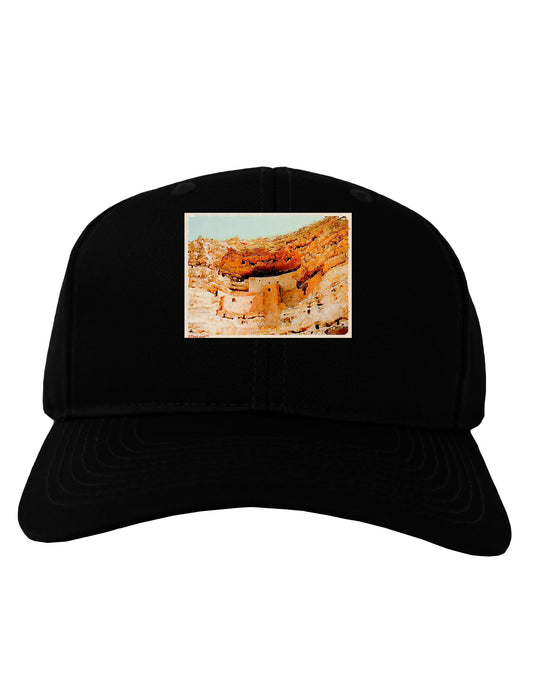 Montezuma Castle Watercolor Adult Dark Baseball Cap Hat-Baseball Cap-TooLoud-Black-One Size-Davson Sales