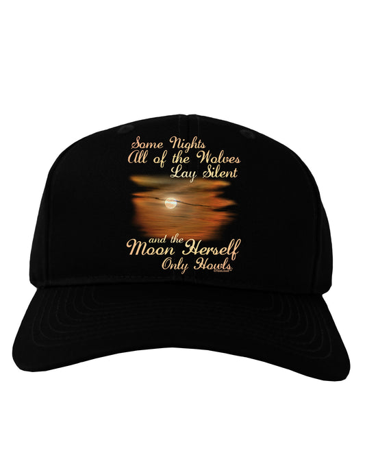 The Moon Herself Howls Adult Dark Baseball Cap Hat-Baseball Cap-TooLoud-Black-One Size-Davson Sales