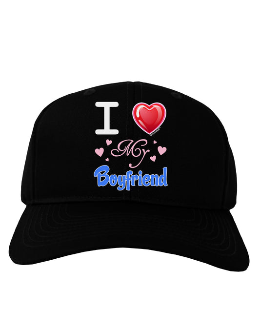 I Love Heart My Boyfriend Adult Dark Baseball Cap Hat-Baseball Cap-TooLoud-Black-One Size-Davson Sales