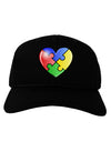 Big Puzzle Heart - Autism Awareness Adult Dark Baseball Cap Hat by TooLoud-Baseball Cap-TooLoud-Black-One Size-Davson Sales