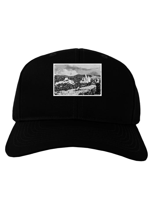 CO Mountain Forest Watercolor Adult Dark Baseball Cap Hat-Baseball Cap-TooLoud-Black-One Size-Davson Sales