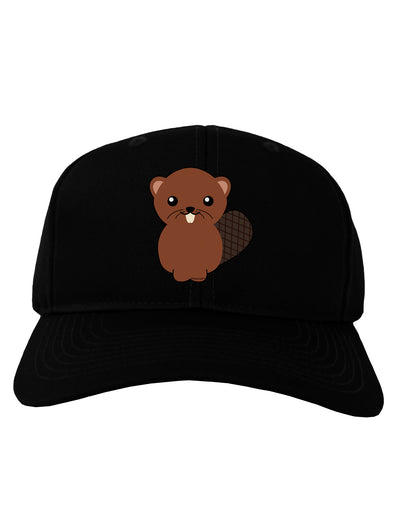 Cute Beaver Adult Dark Baseball Cap Hat-Baseball Cap-TooLoud-Black-One Size-Davson Sales