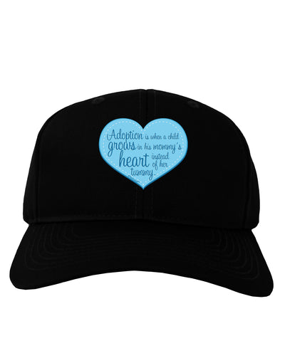 Adoption is When - Mom and Son Quote Adult Dark Baseball Cap Hat by TooLoud-Baseball Cap-TooLoud-Black-One Size-Davson Sales