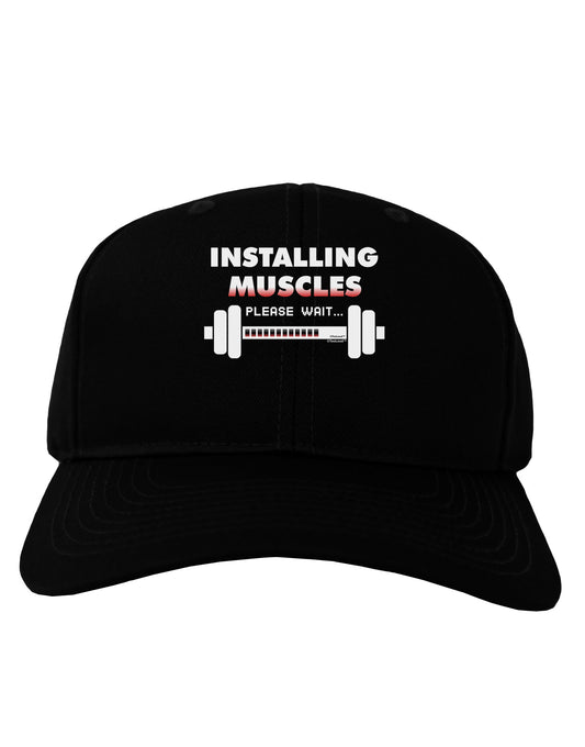 Installing Muscles Adult Dark Baseball Cap Hat-Baseball Cap-TooLoud-Black-One Size-Davson Sales