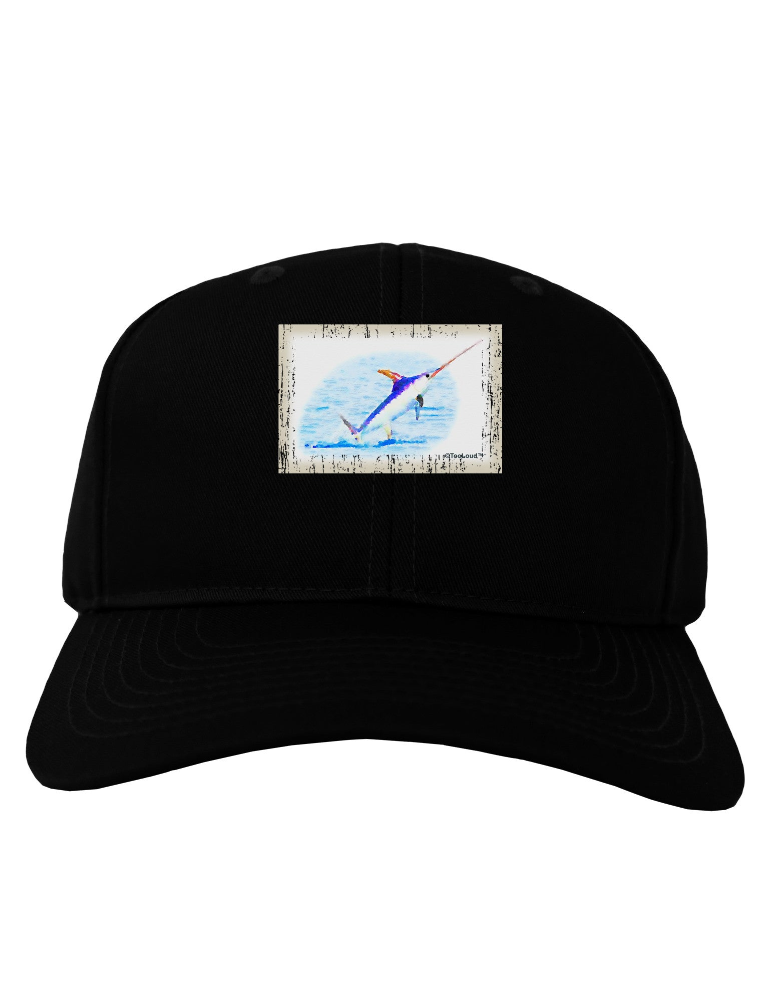 Swordfish Watercolor Adult Dark Baseball Cap Hat-Baseball Cap-TooLoud-Black-One Size-Davson Sales