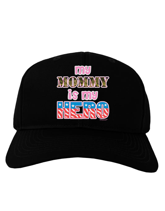 My Mommy is My Hero - Armed Forces - Pink Adult Dark Baseball Cap Hat by TooLoud-Baseball Cap-TooLoud-Black-One Size-Davson Sales