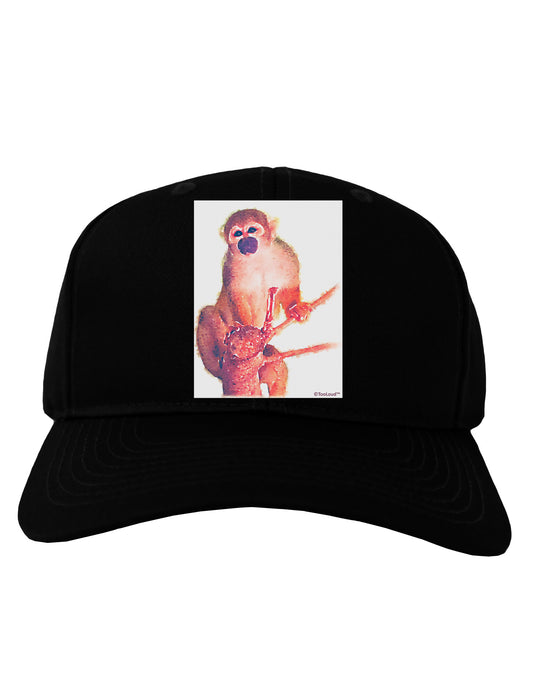 Monkey in Tree Watercolor Adult Dark Baseball Cap Hat-Baseball Cap-TooLoud-Black-One Size-Davson Sales