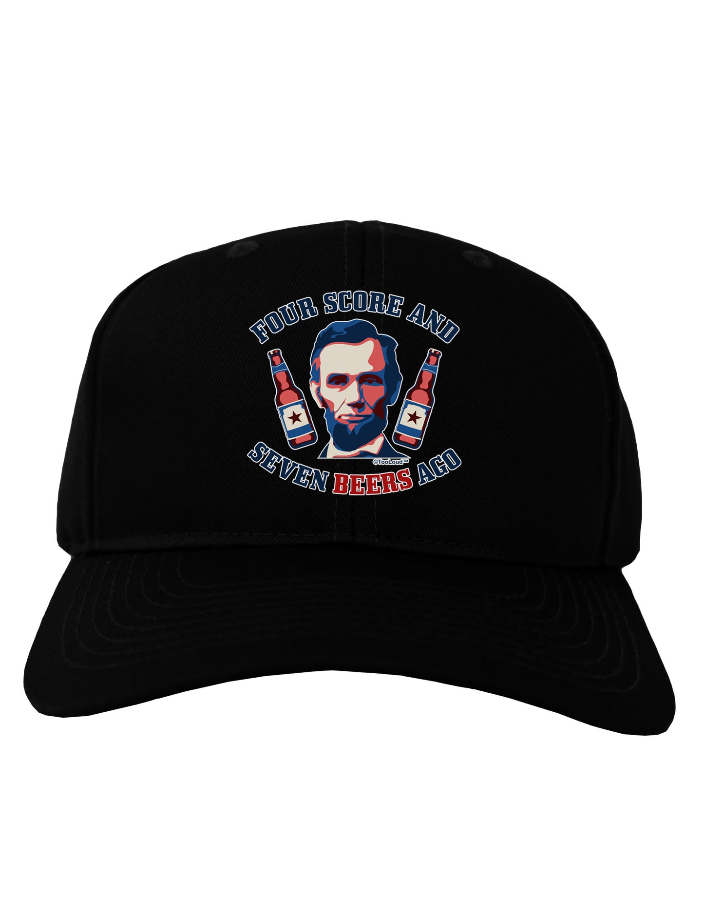 Seven Beers Ago - Lincoln Adult Dark Baseball Cap Hat-Baseball Cap-TooLoud-Black-One Size-Davson Sales