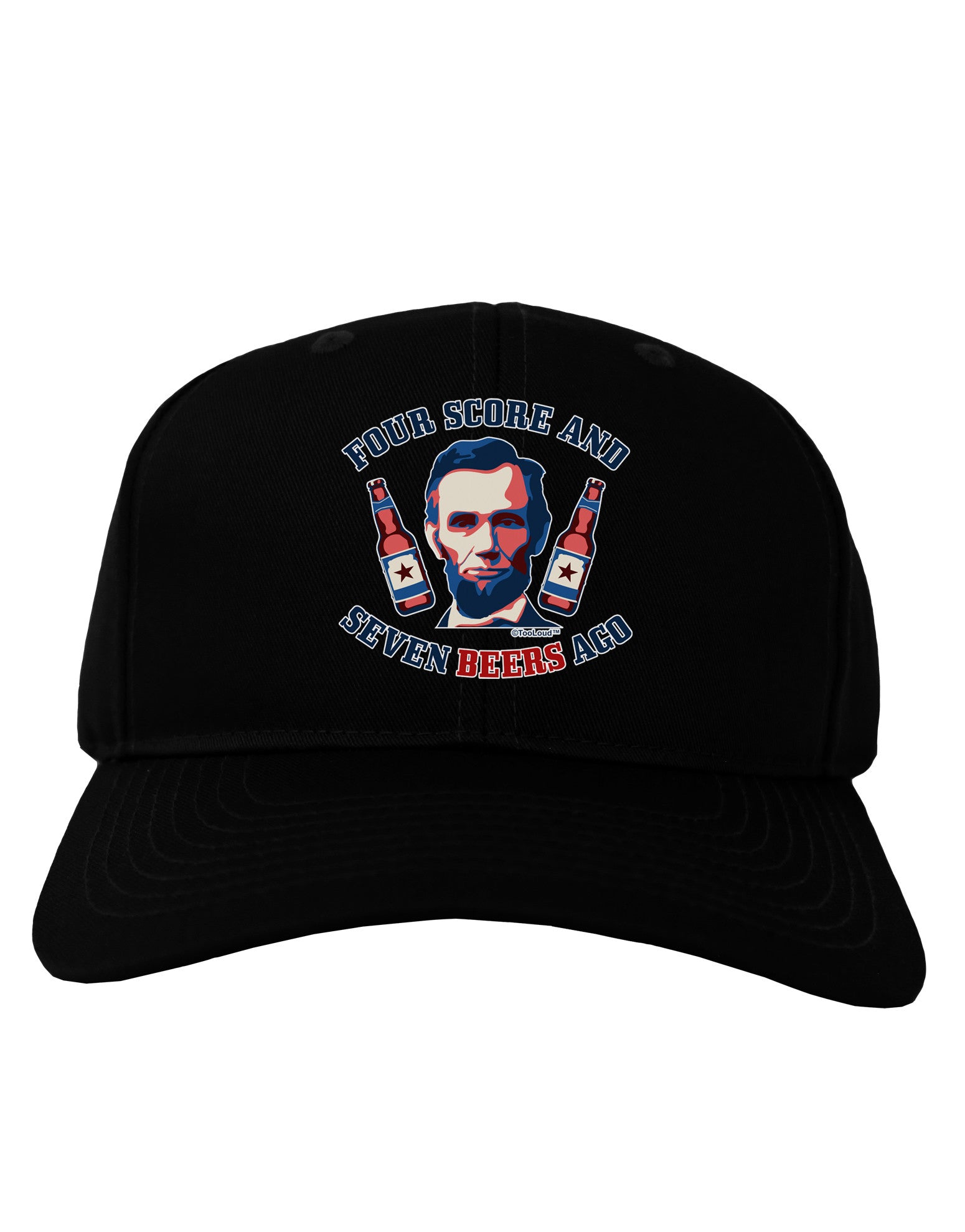 Seven Beers Ago - Lincoln Adult Dark Baseball Cap Hat-Baseball Cap-TooLoud-Black-One Size-Davson Sales